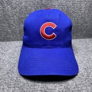 Chicago Cubs Hat Cap Strap Back Mens One Size MLB Baseball Blue Red